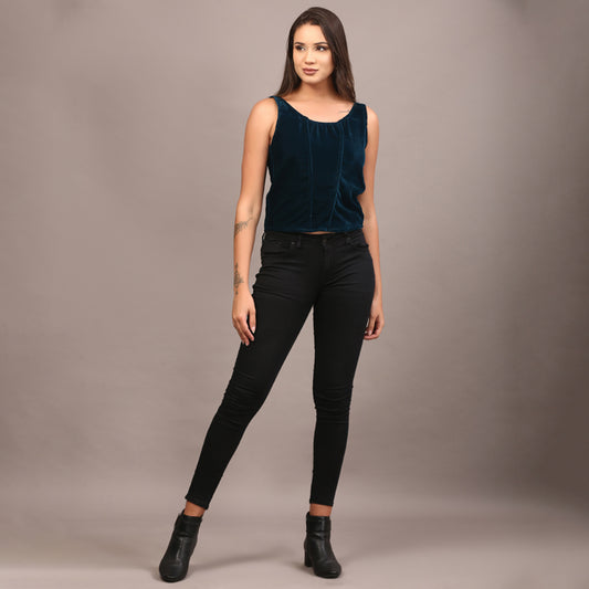 Velvet emeral green camisole