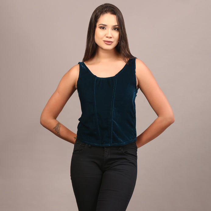 Velvet emeral green camisole
