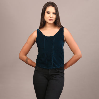 Velvet emeral green camisole