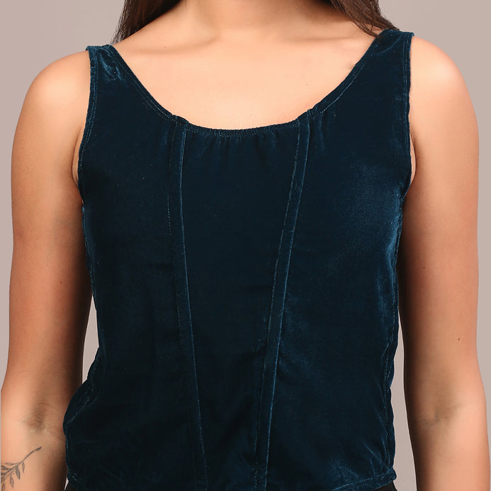 Velvet emeral green camisole