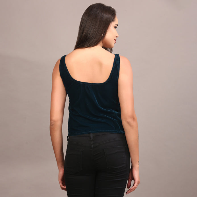 Velvet emeral green camisole