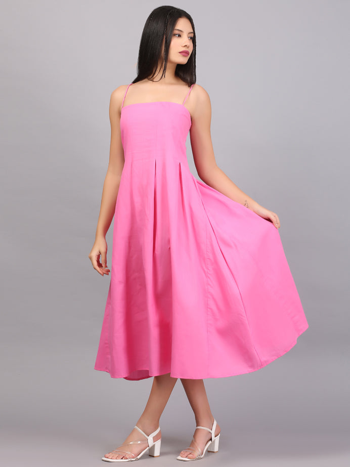 BABY DOLL PINK SPAGHETTI DRESS