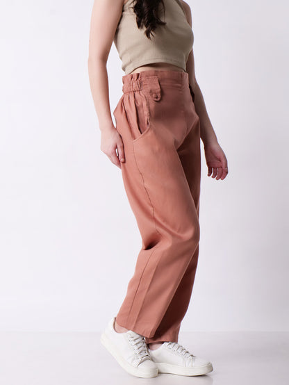 Dusty pink straight pants