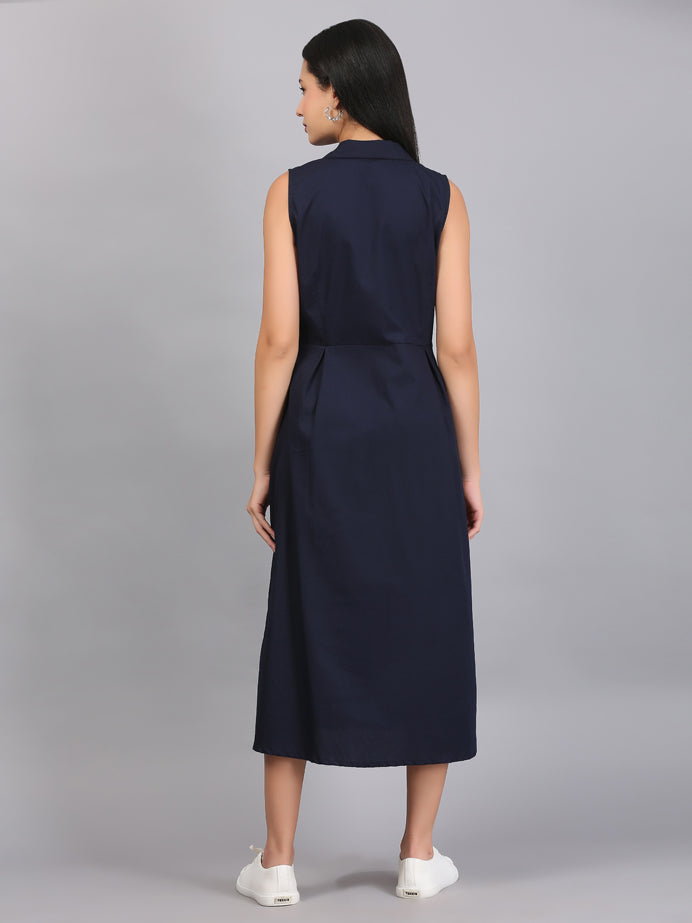 OVERLAP SLEEVLESS DRESS