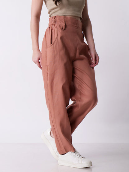 Dusty pink straight pants