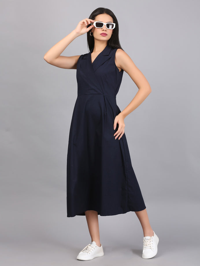 OVERLAP SLEEVLESS DRESS