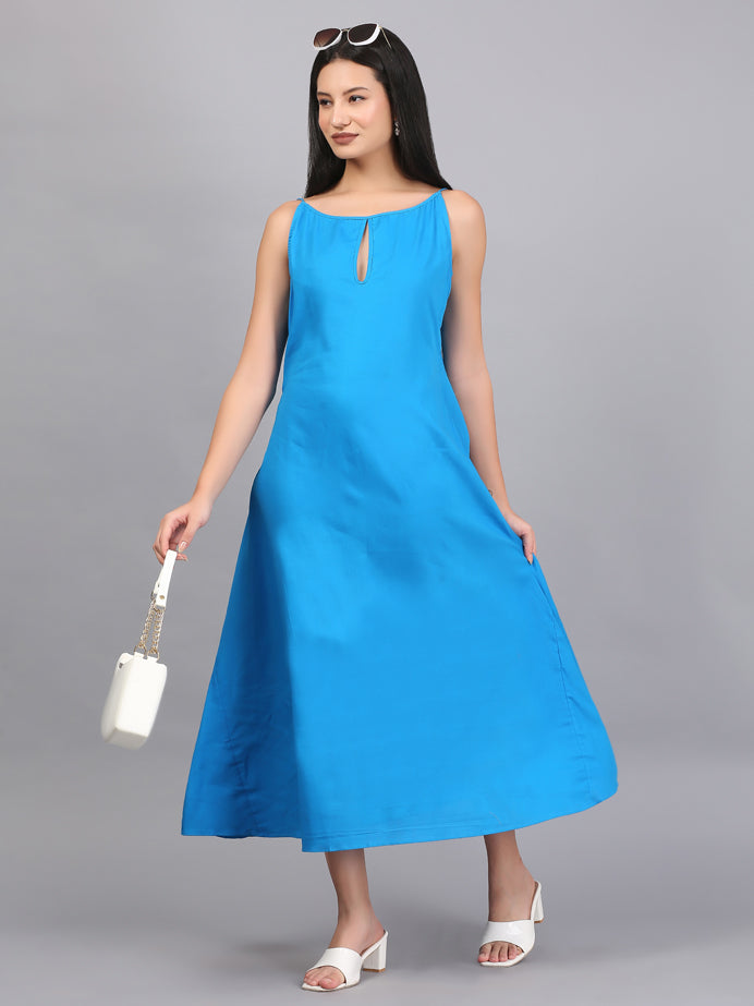 A LINE KEY HOLE DRESS