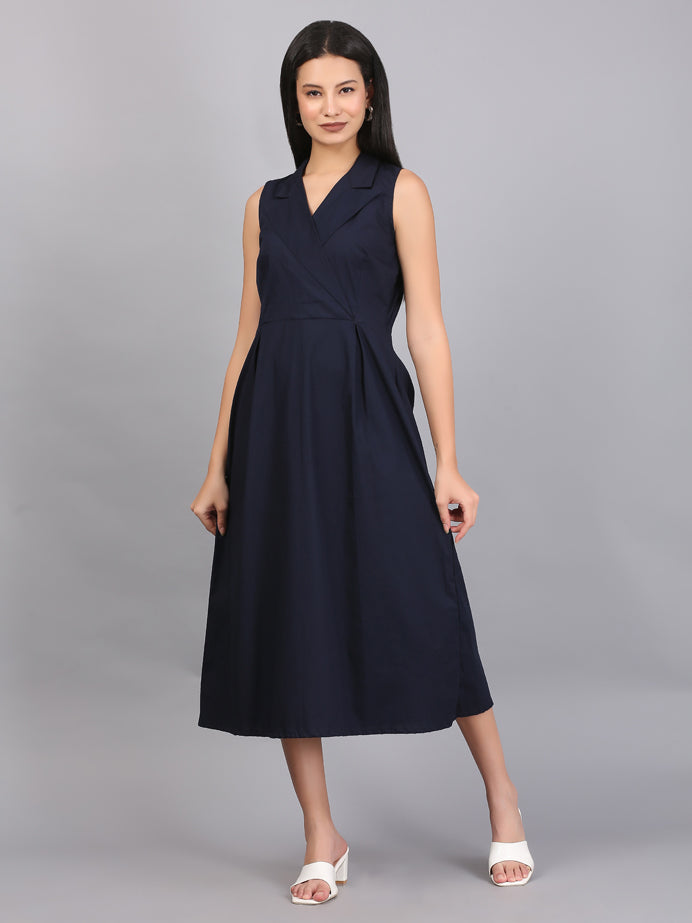 OVERLAP SLEEVLESS DRESS