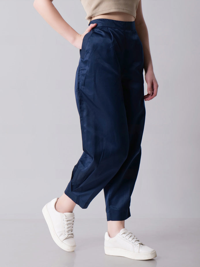 Navy Cigarette Pants