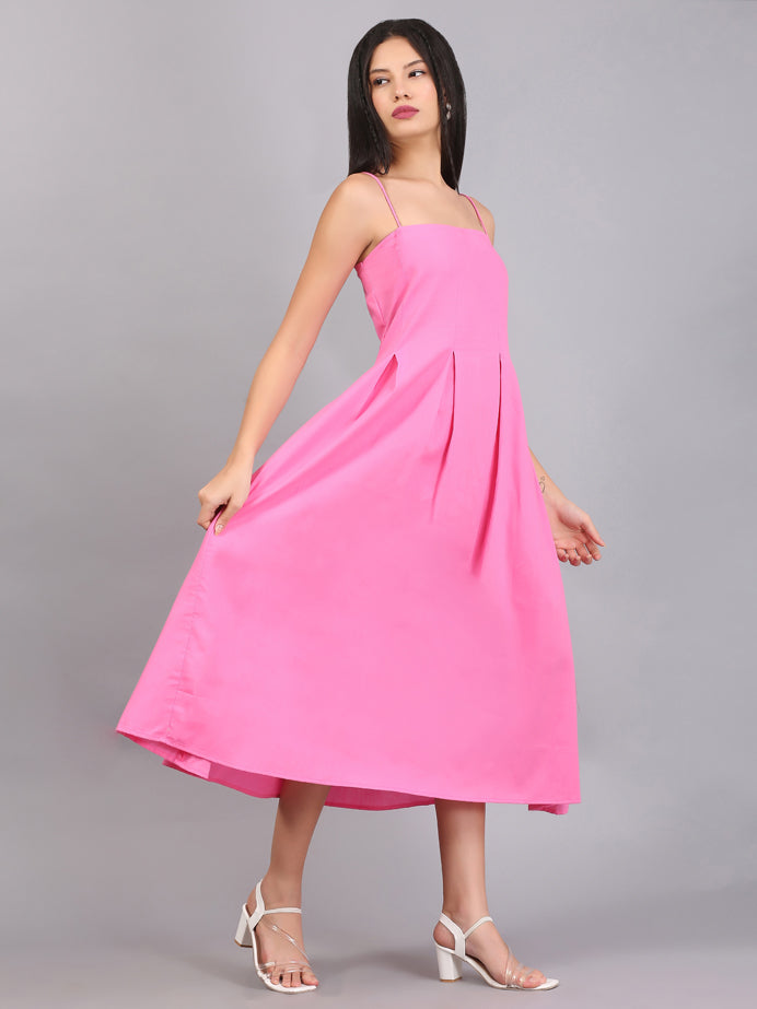 BABY DOLL PINK SPAGHETTI DRESS