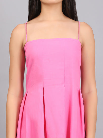 BABY DOLL PINK SPAGHETTI DRESS