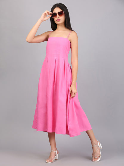 BABY DOLL PINK SPAGHETTI DRESS