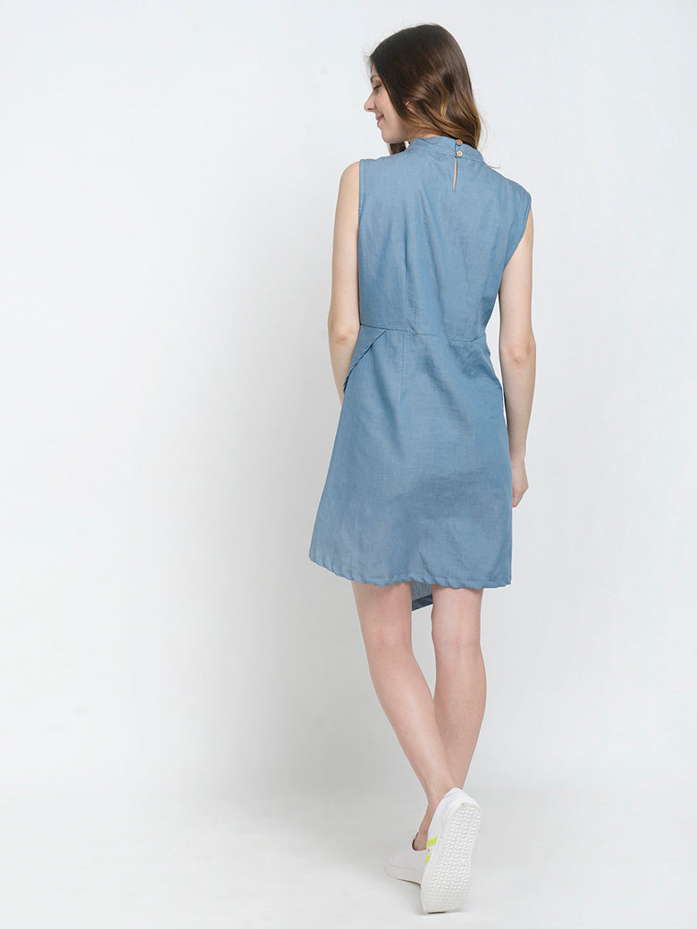 Sustainable Style Side Slit Choker Dress