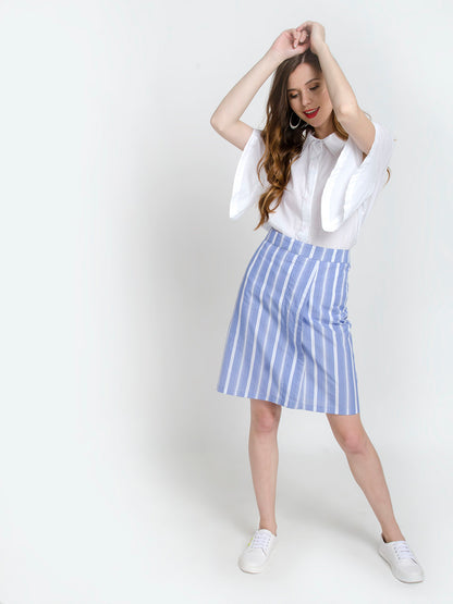 Striped Pencil Skirt