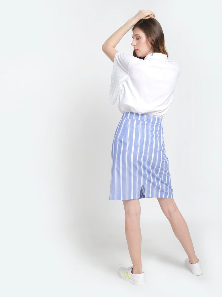Striped Pencil Skirt