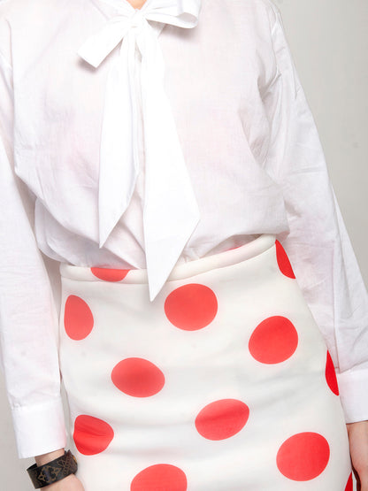 White Pussy-Bow Blouse