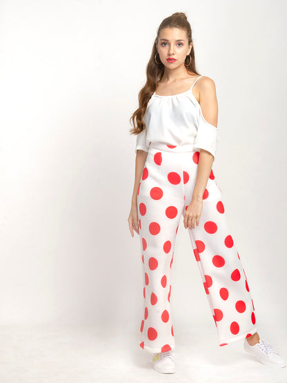 Polka Dot Wide Leg Pants