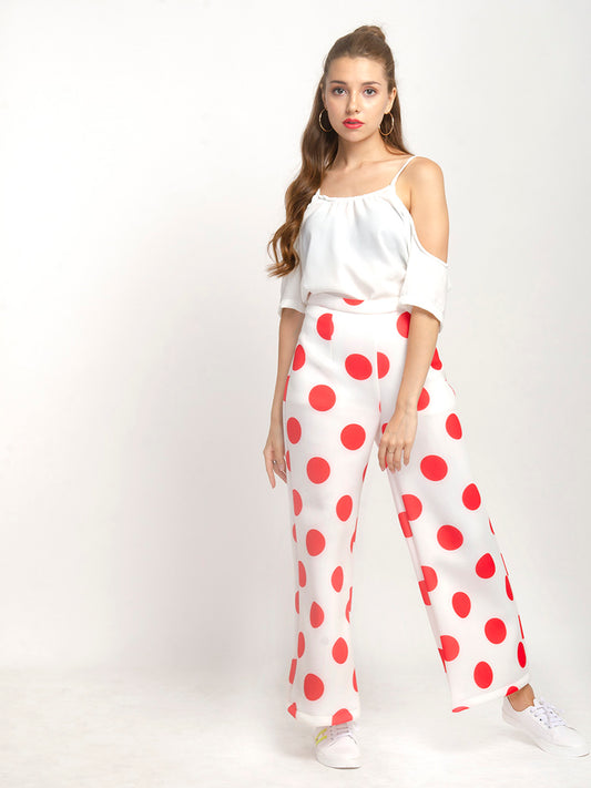Polka Dot Wide Leg Pants