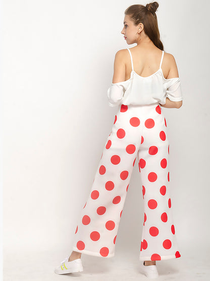 Cold Shoulder White Spaghetti Top