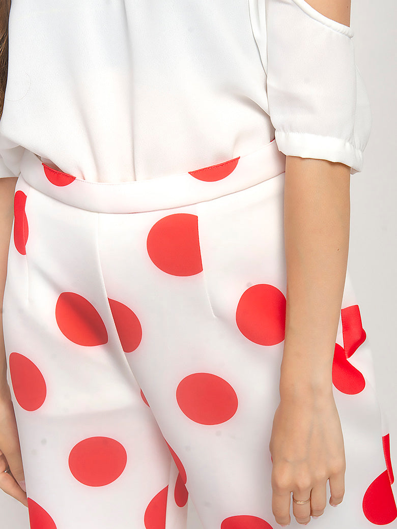 Polka Dot Wide Leg Pants