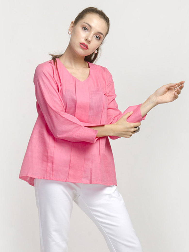 Rose Pink Full Sleeve Top