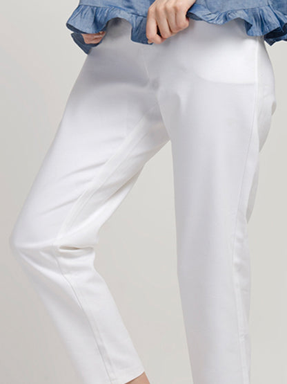 Hem White Pants